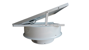 Industrial Roof-Mounted Solar-Powered Ventilation Fans for Livestock Barns